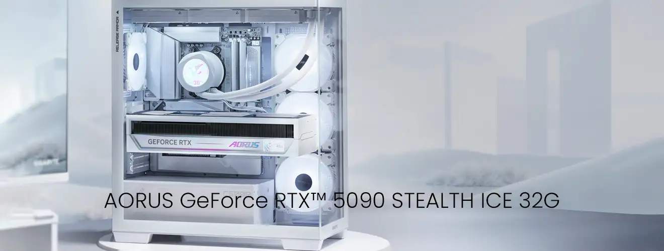 GIGABYTE Launches the AORUS GeForce RTX 5090 STEALTH ICE Graphics